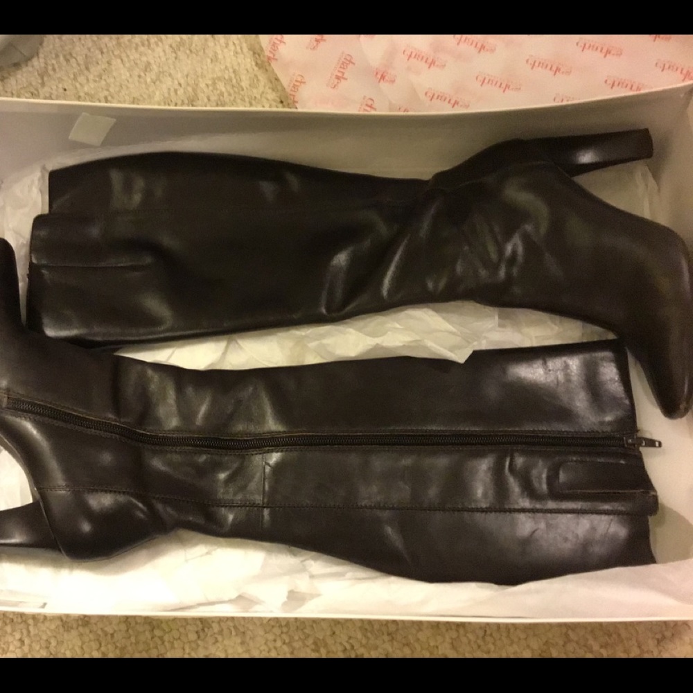 Ninewest iceout overknee boot, 7M, dark brown